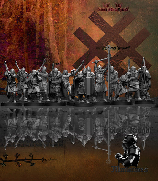 13th Century Samogitian Axemen | 28mm Scale | Black Knight Miniatures