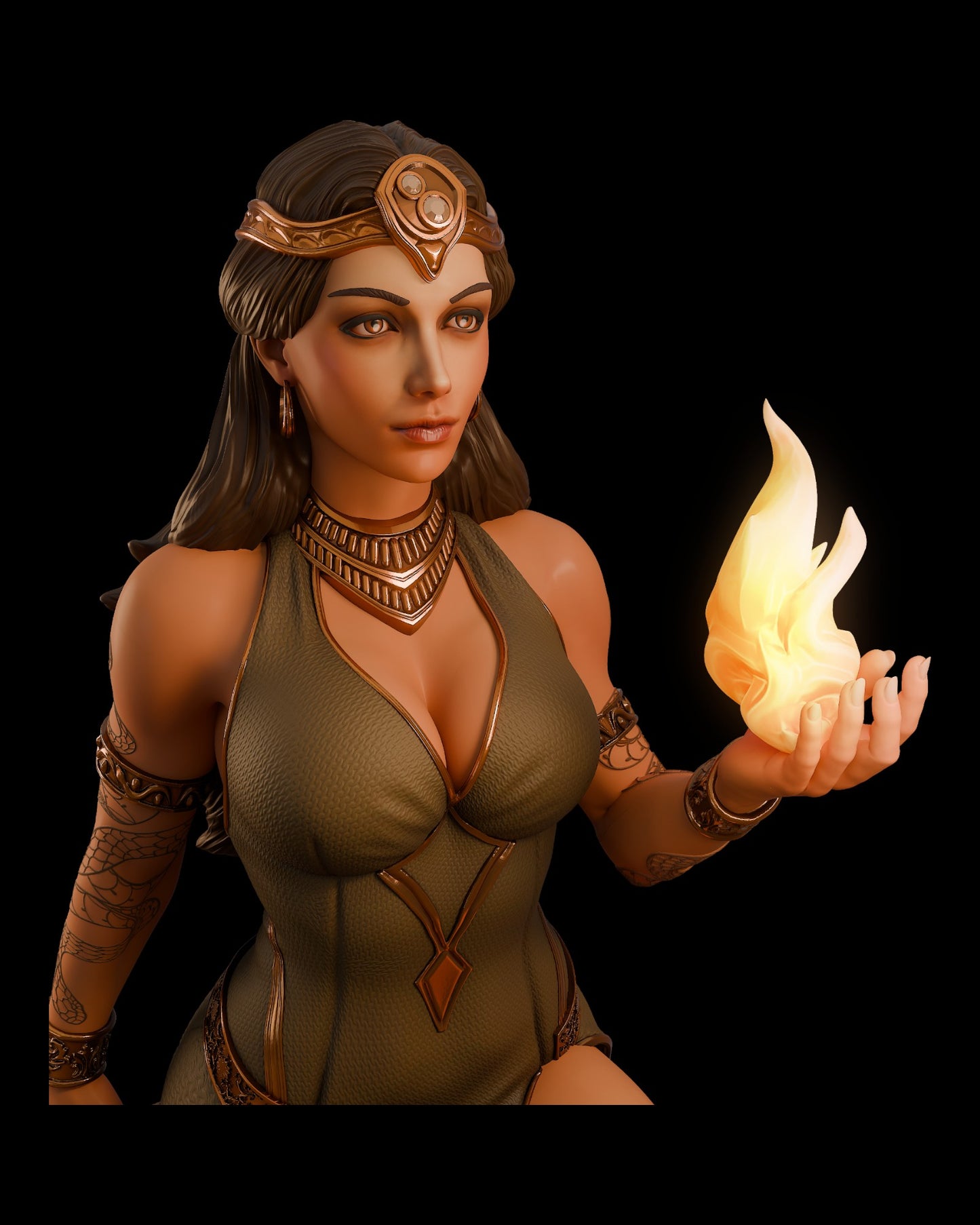 Serpent Priestess Lyra | 35mm / 75mm | Hold My Miniatures