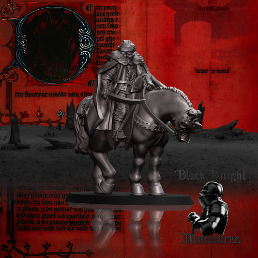15th Century Mounted Vlad Tepes (Vlad the Impaler) | 28mm Scale | Black Knight Miniatures
