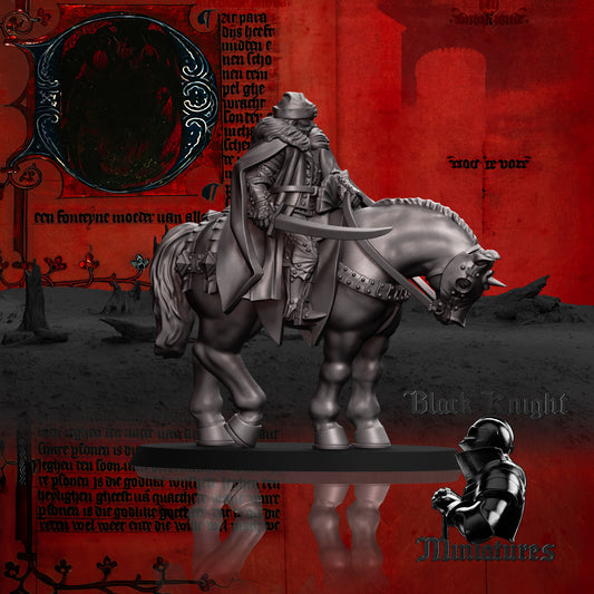 15th Century Mounted Vlad Tepes (Vlad the Impaler) | 28mm Scale | Black Knight Miniatures