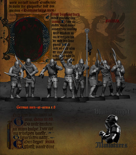 15th Century German Men at Arms | 28mm Scale | Black Knight Miniatures