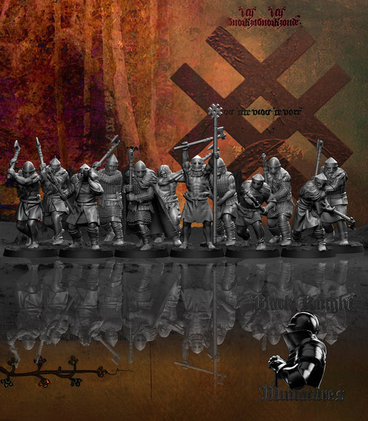 13th Century Samogitian Axemen | 28mm Scale | Black Knight Miniatures
