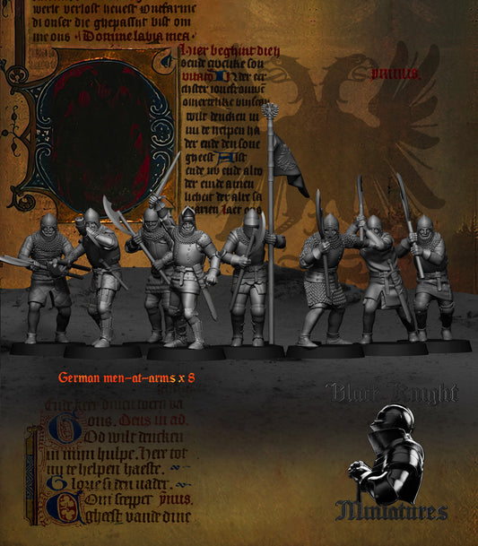 15th Century German Men at Arms | 28mm Scale | Black Knight Miniatures