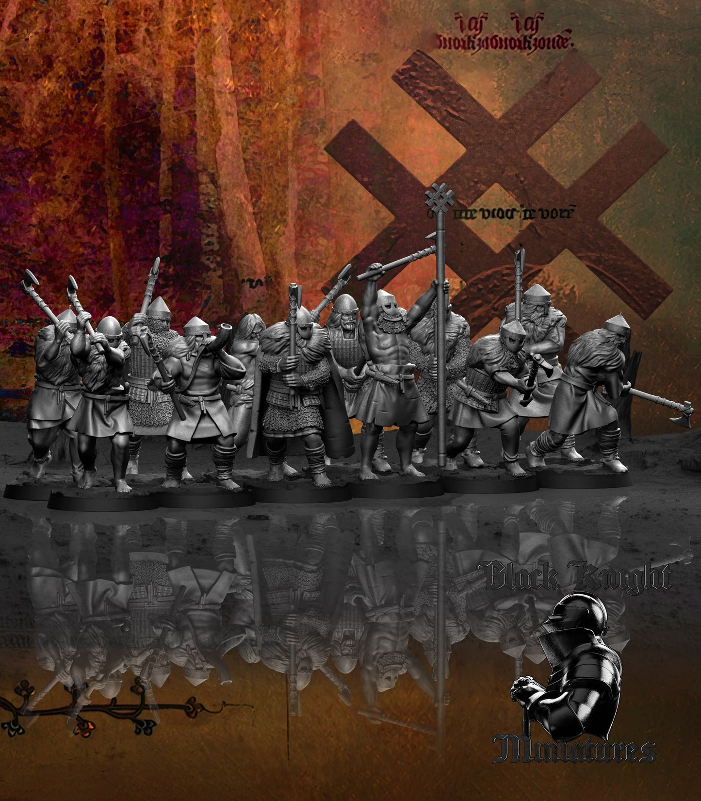 13th Century Samogitian Axemen | 28mm Scale | Black Knight Miniatures