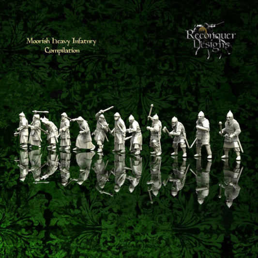 Moorish Heavy Infantry Compilation | 28mm Scale | Reconquer Designs