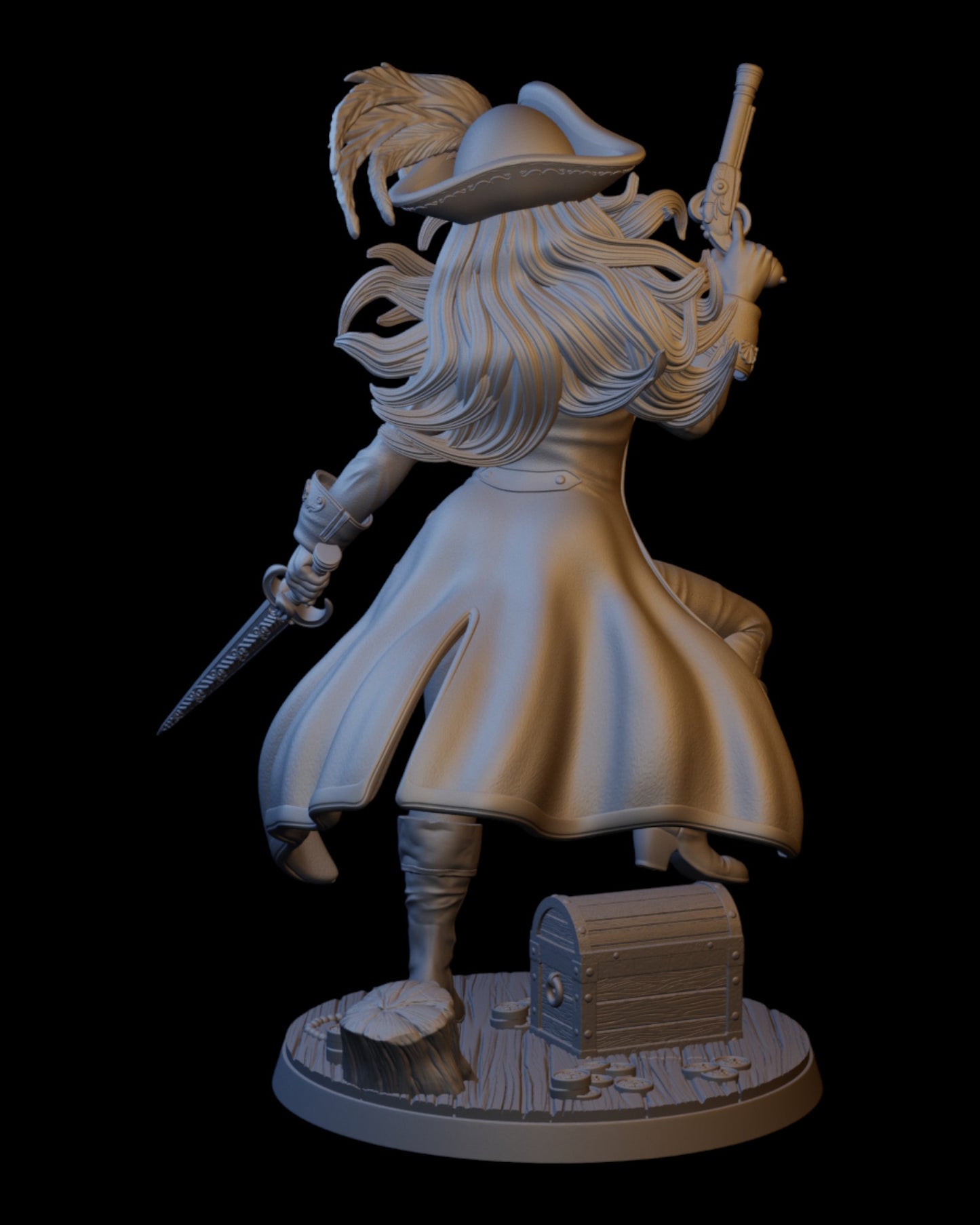 Captain Seraphine | 35mm / 75mm | Hold My Miniatures