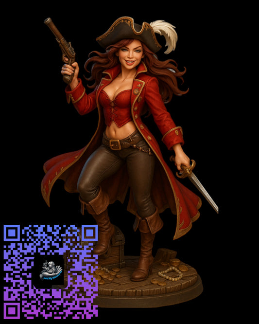 Captain Seraphine | 35mm / 75mm | Hold My Miniatures