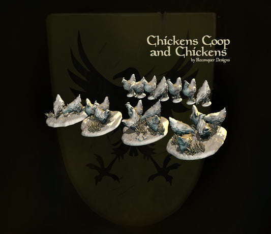 Chickens | 28mm Scale | Reconquer Designs