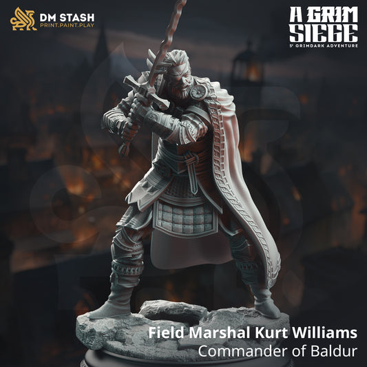 Field Marshal Kurt Williams - Commander of Baldur | 32mm / 75mm Scale