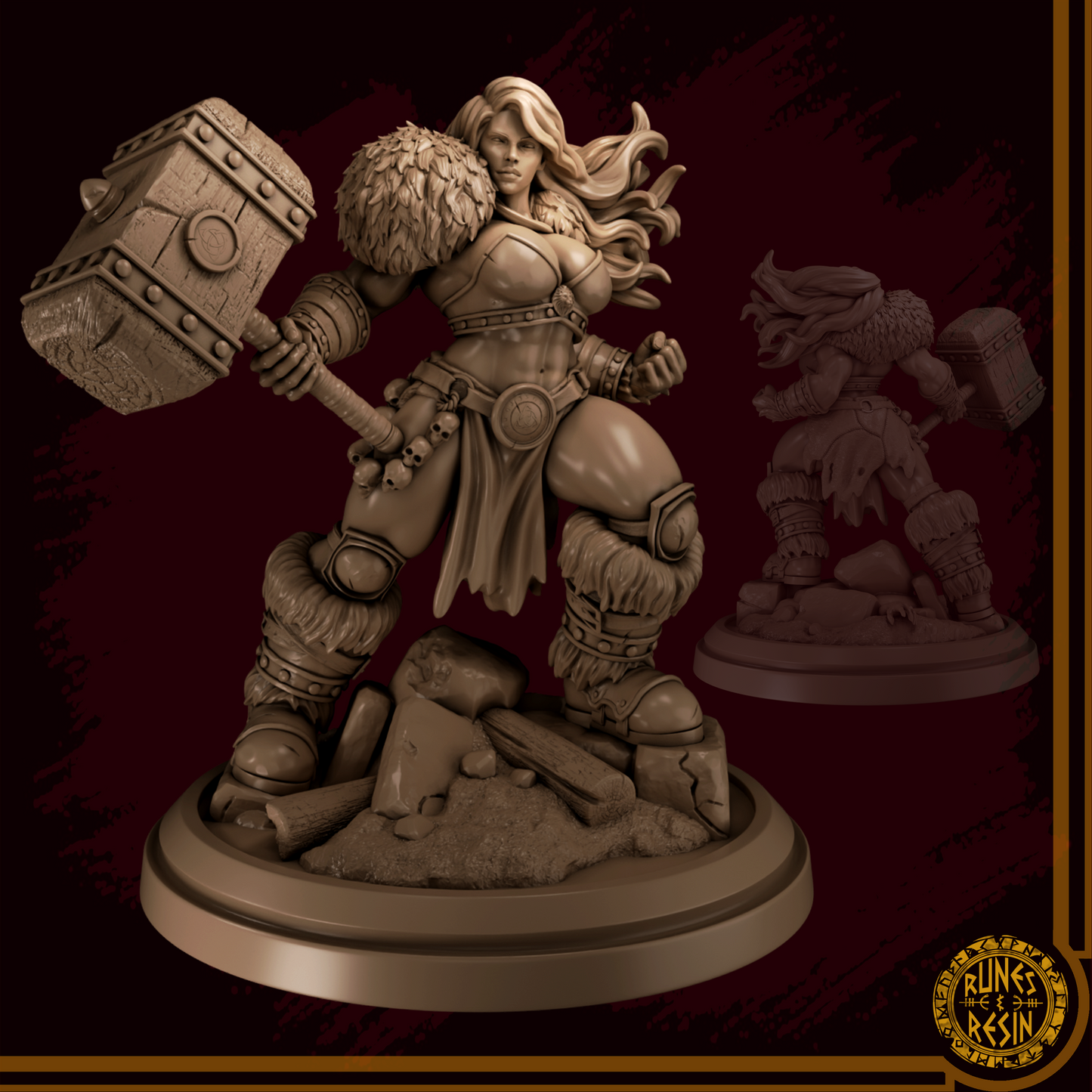 Gloria Bjorn | 75mm Scale | Runes & Resin