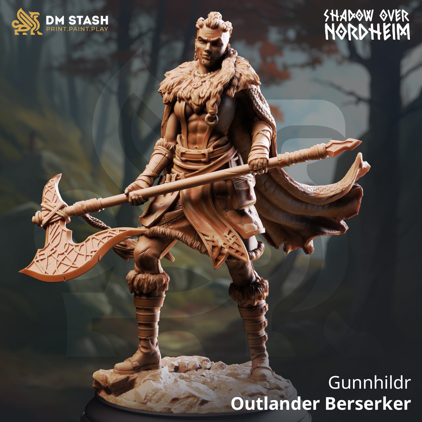 Gunnhildr - Outlander Beserker | 32mm / 75mm Scale | DM Stash