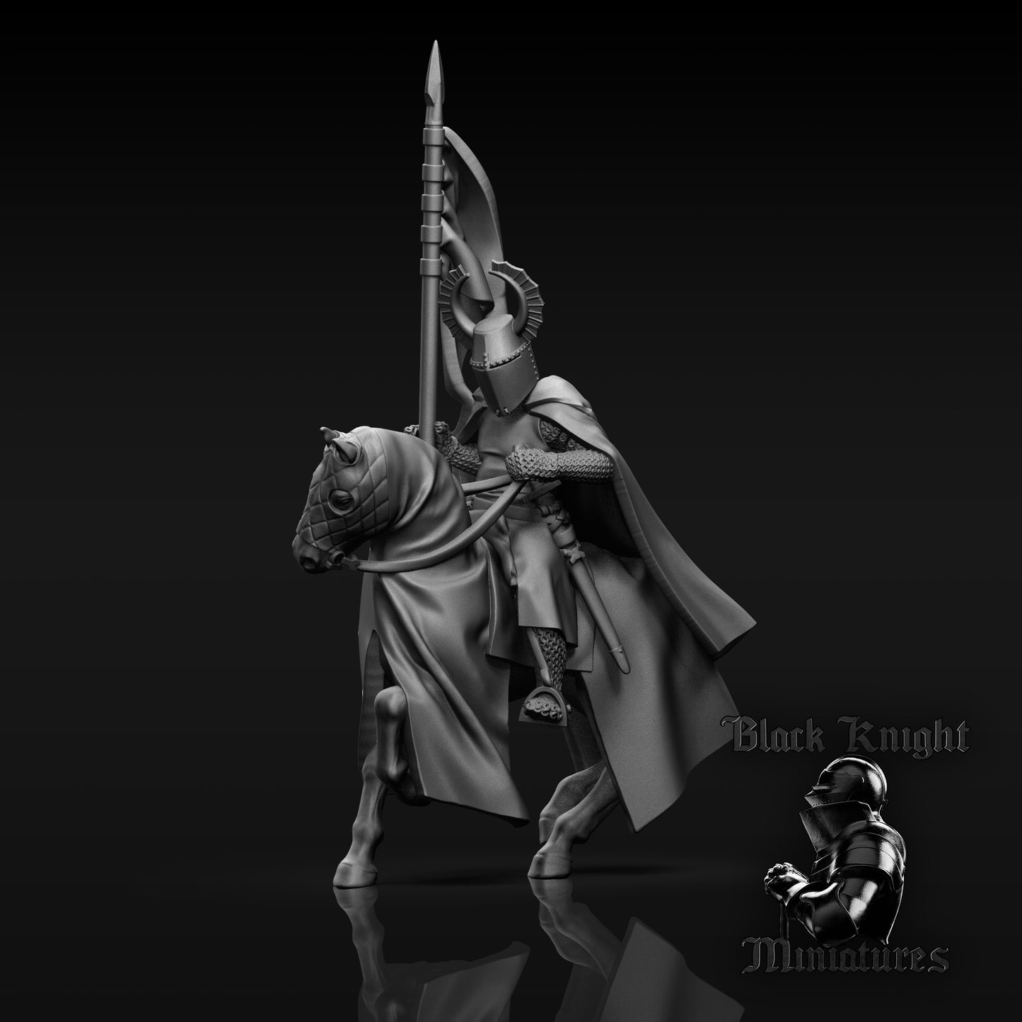 13th Century Hermann von Salza - Grandmaster of the Teutonic Order | 28mm Scale | Black Knight Miniatures