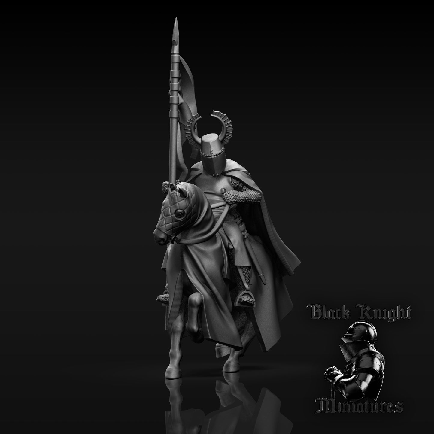 13th Century Hermann von Salza - Grandmaster of the Teutonic Order | 28mm Scale | Black Knight Miniatures