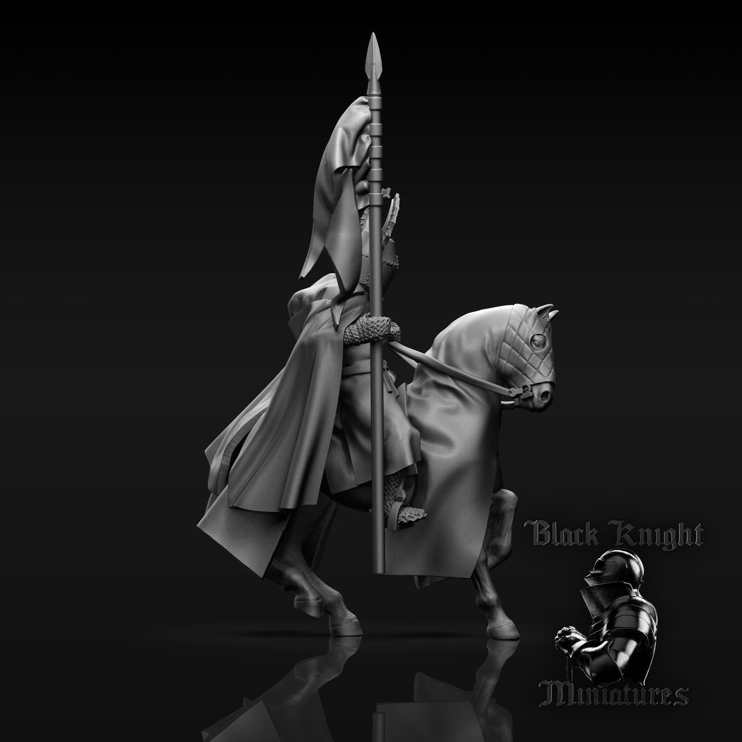 13th Century Hermann von Salza - Grandmaster of the Teutonic Order | 28mm Scale | Black Knight Miniatures