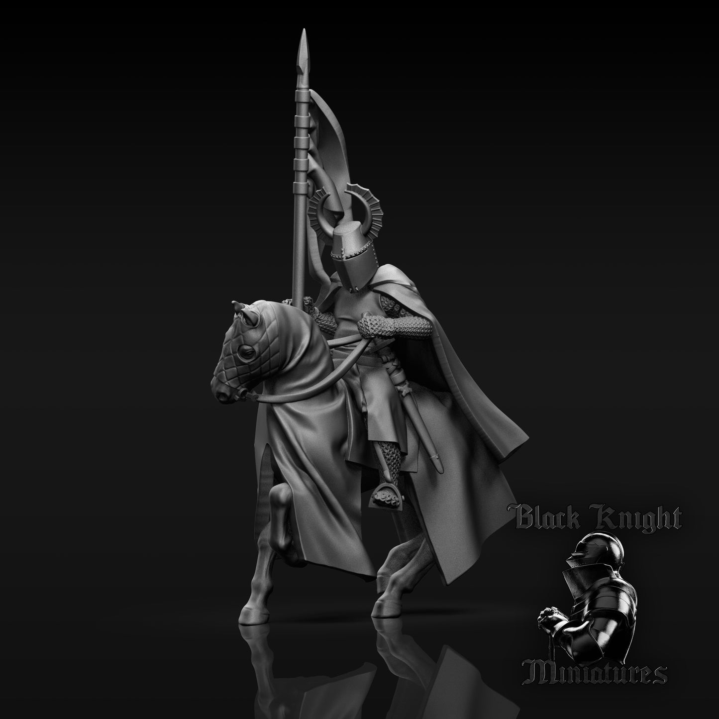 13th Century Hermann von Salza - Grandmaster of the Teutonic Order | 28mm Scale | Black Knight Miniatures