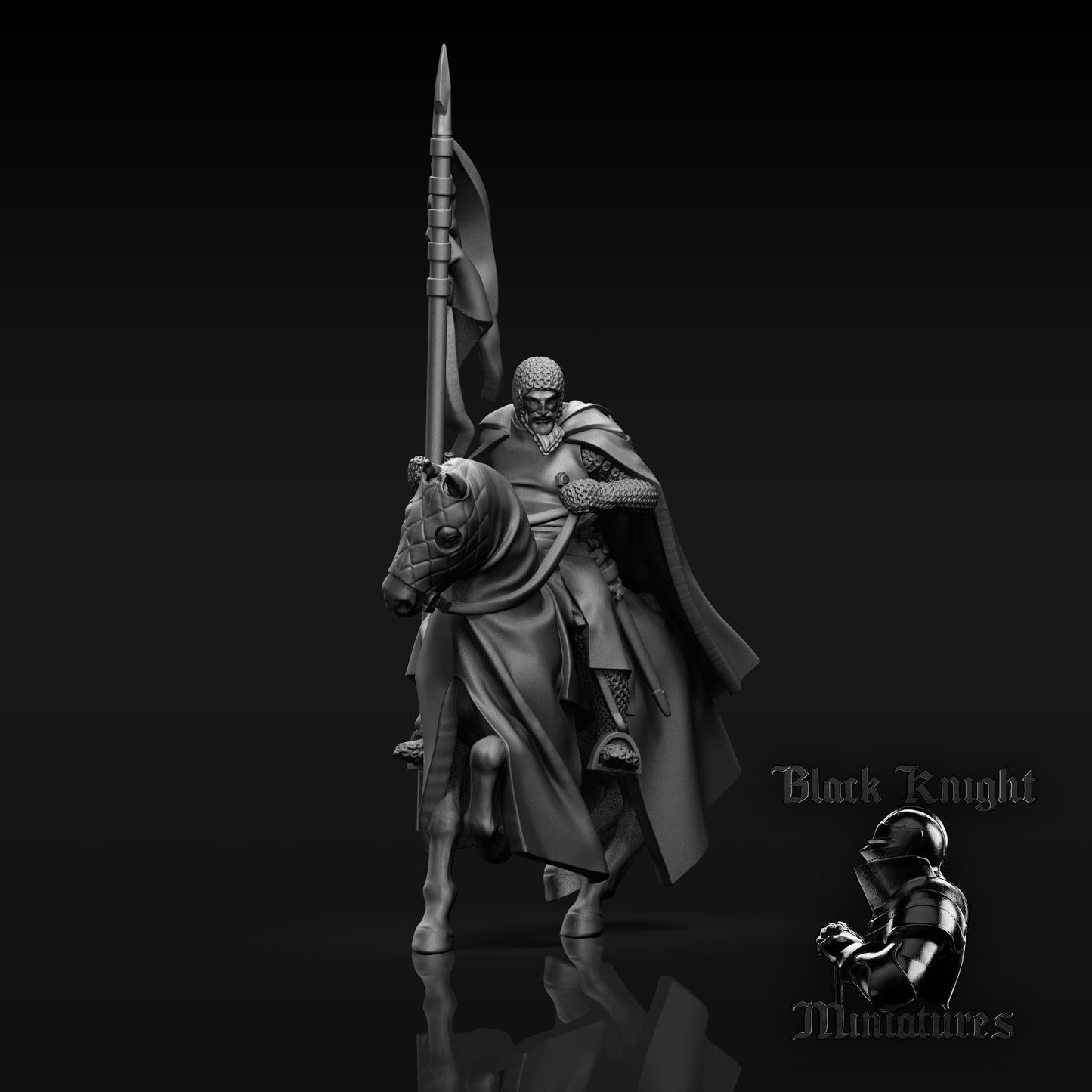13th Century Hermann von Salza - Grandmaster of the Teutonic Order | 28mm Scale | Black Knight Miniatures
