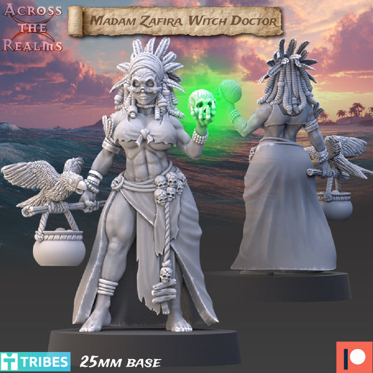 Madam Zafira the Witch Doctor | 32mm Scale | Across the Realms
