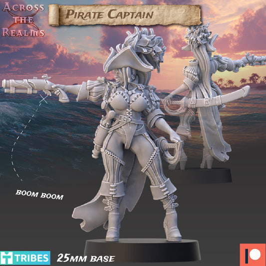 Pirate Captain | 32mm Scale | Across the Realms