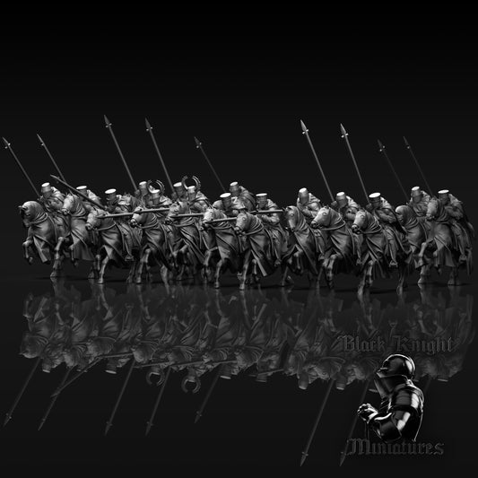 13th Century Mounted Teutonic Knights | 28mm Scale | Black Knight Miniatures