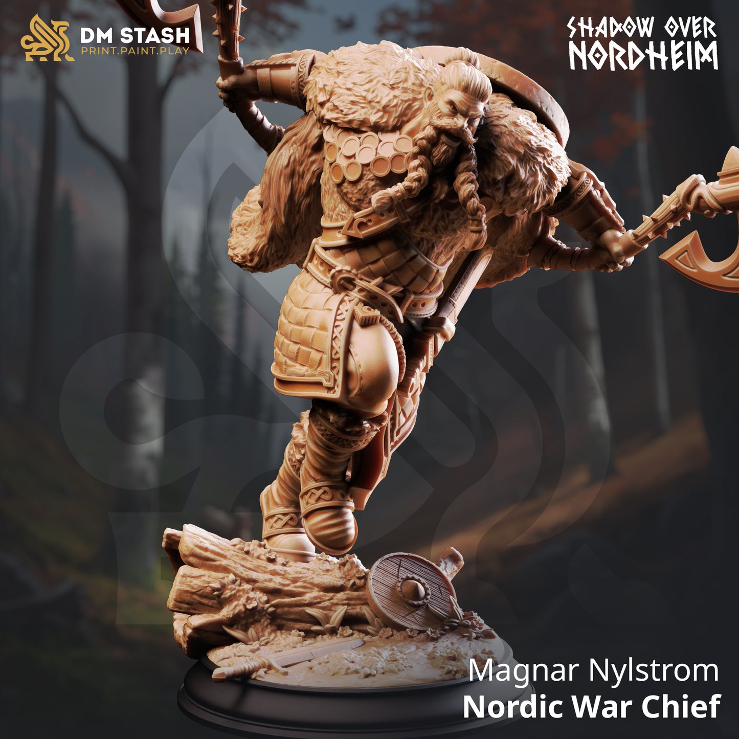 Magnar Nylstrom - Nordic War Chief | 32mm / 75mm Scale | DM Stash