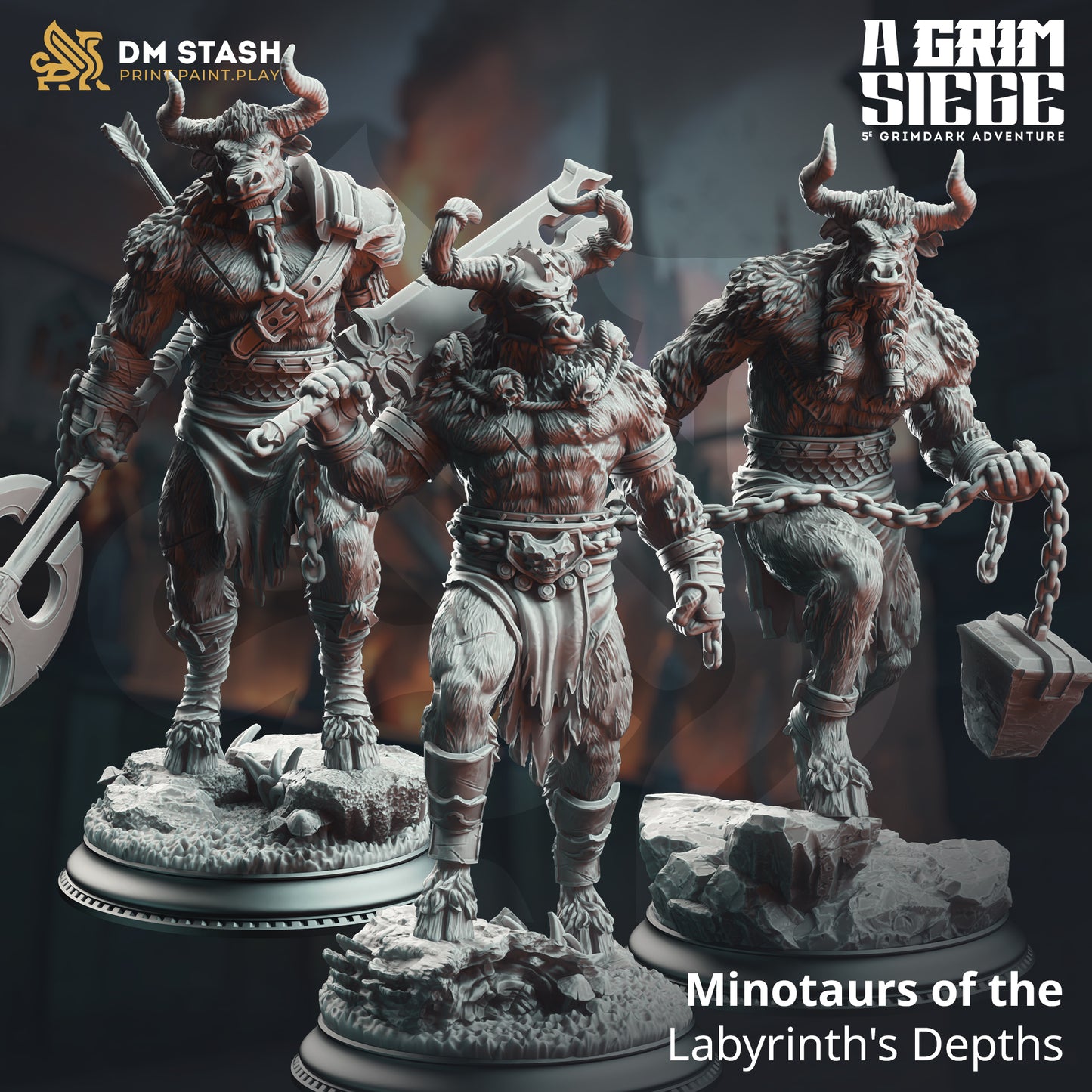 Minotaurs of the Labyrinth's Depths | 32mm / 75mm Scale
