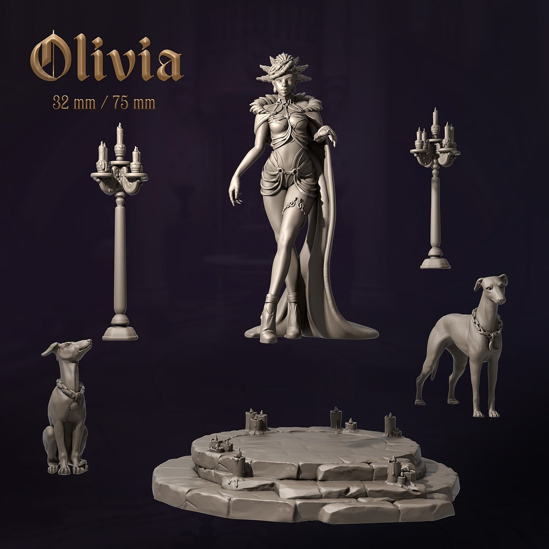 Olivia | 32mm / 75mm Scale | Dungeons & Maidens