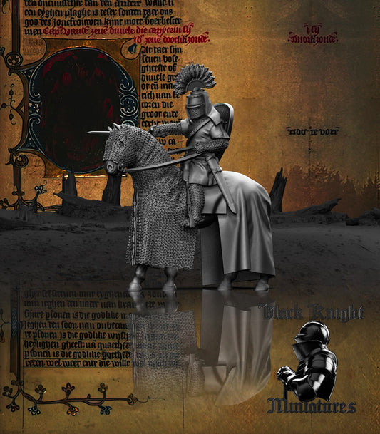 13th Century Polish Mounted Noble | 28mm Scale | Black Knight Miniatures