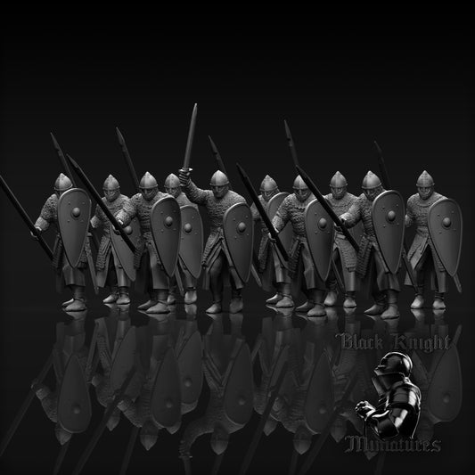 13th Century Polish Infantry | 28mm Scale | Black Knight Miniatures