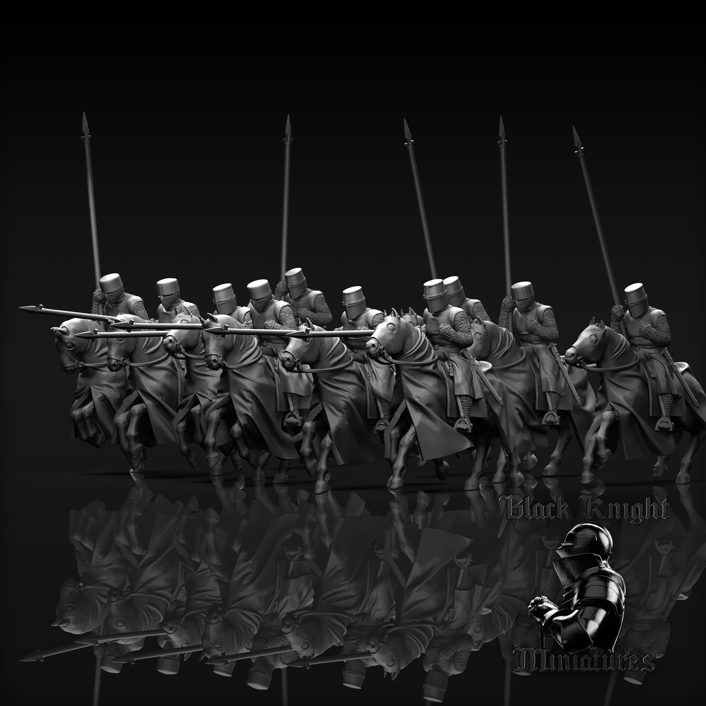 13th Century Mounted Polish Knights | 28mm Scale | Black Knight Miniatures