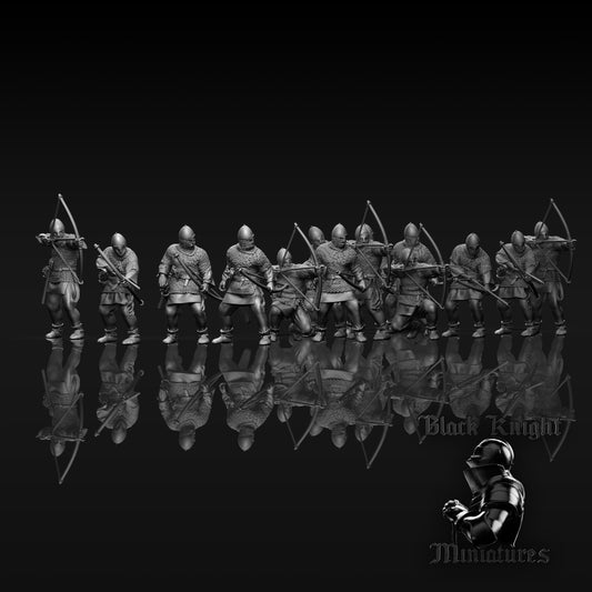 13th Century Prussian Archers | 28mm Scale | Black Knight Miniatures