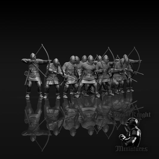 13th Century Prussian Archers | 28mm Scale | Black Knight Miniatures