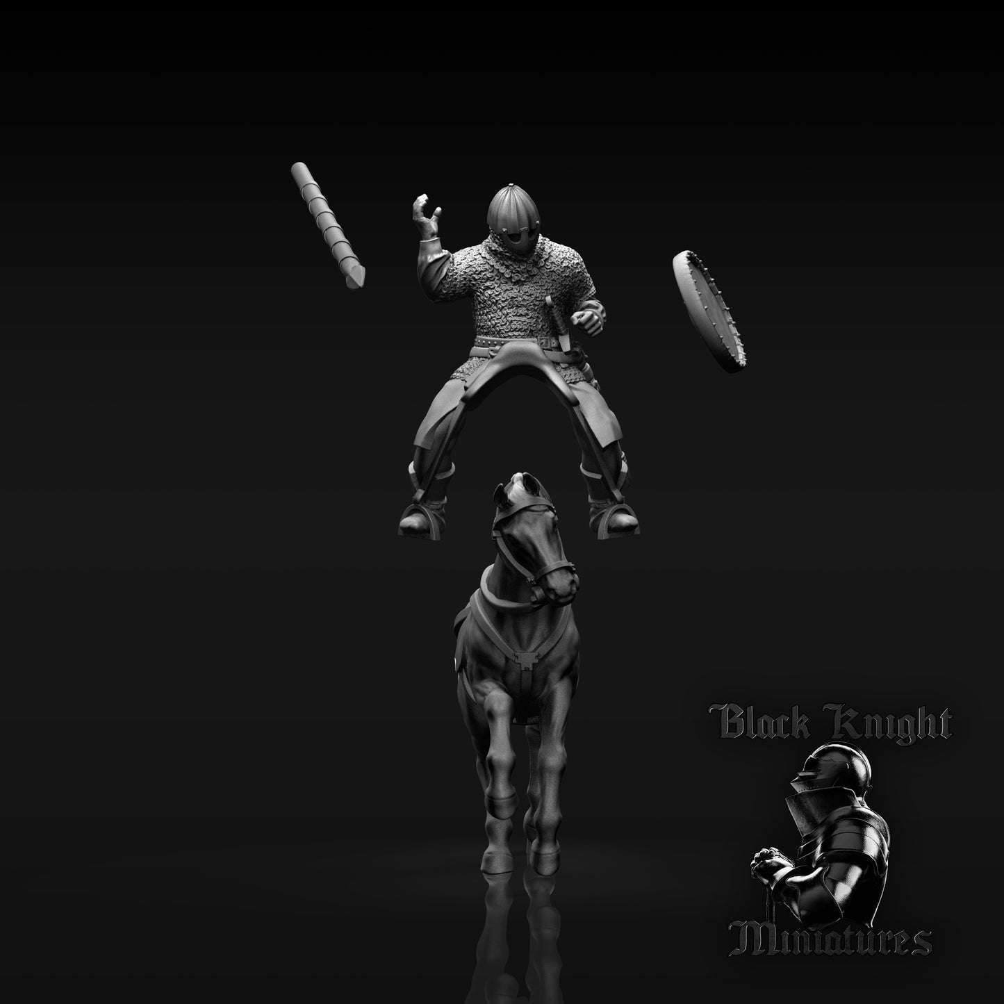 13th Century Prussian Mounted Warriors | 28mm Scale | Black Knight Miniatures