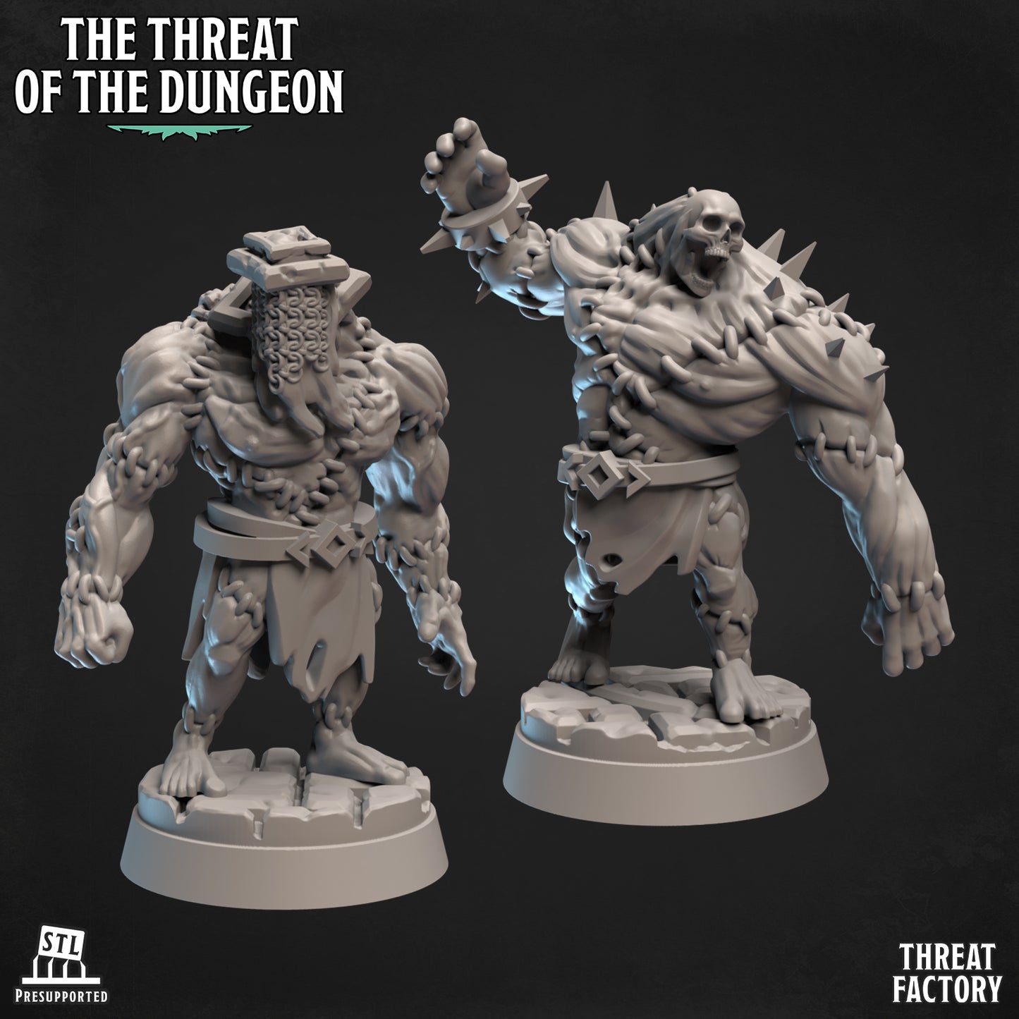 Flesh Golems | The Threat of the Dungeon | 28mm Scale | Threat Factory