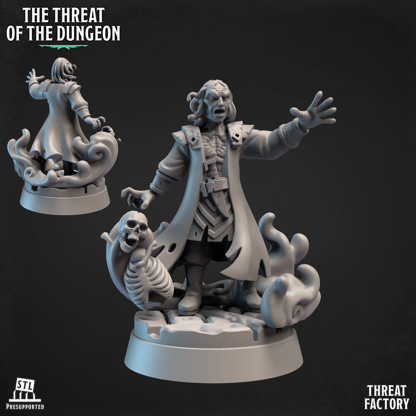 Necromancer | The Threat of the Dungeon | 28mm Scale | Threat Factory