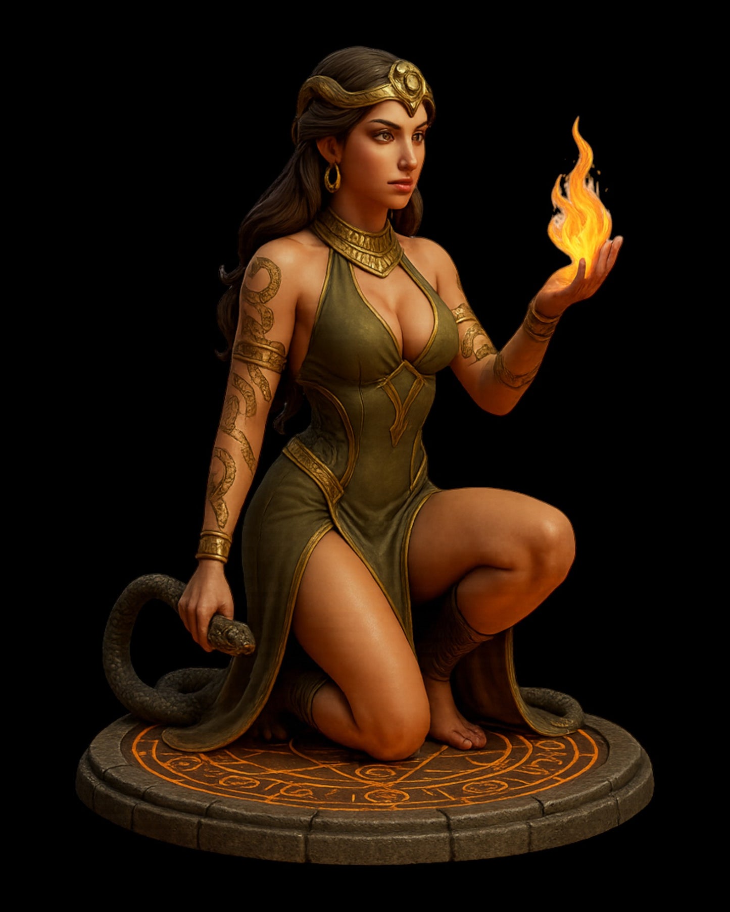 Serpent Priestess Lyra | 35mm / 75mm | Hold My Miniatures