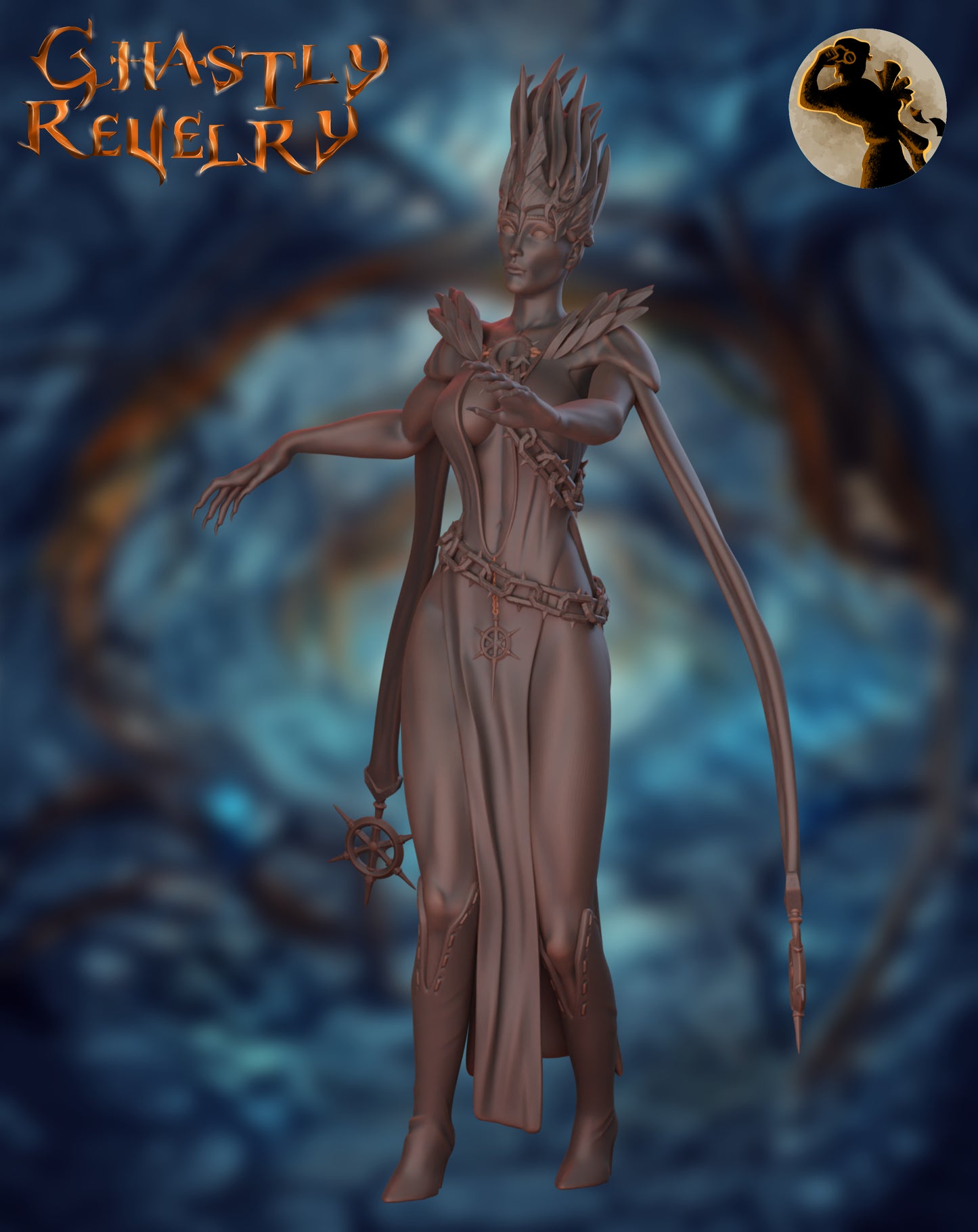 Lucianna the Ghost Queen | 75mm Scale | The Printer's Apprentice