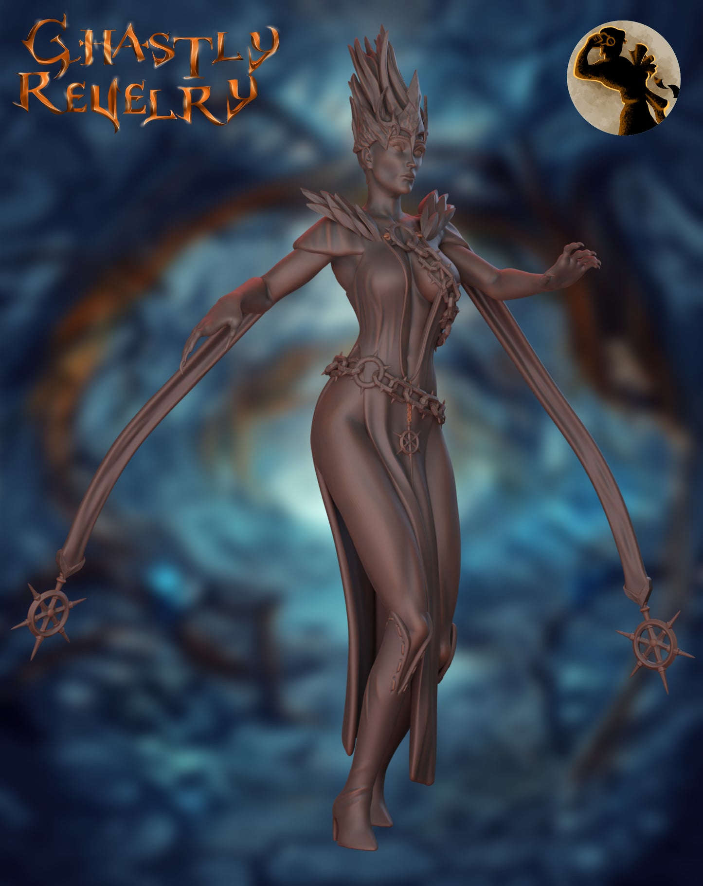 Lucianna the Ghost Queen | 75mm Scale | The Printer's Apprentice