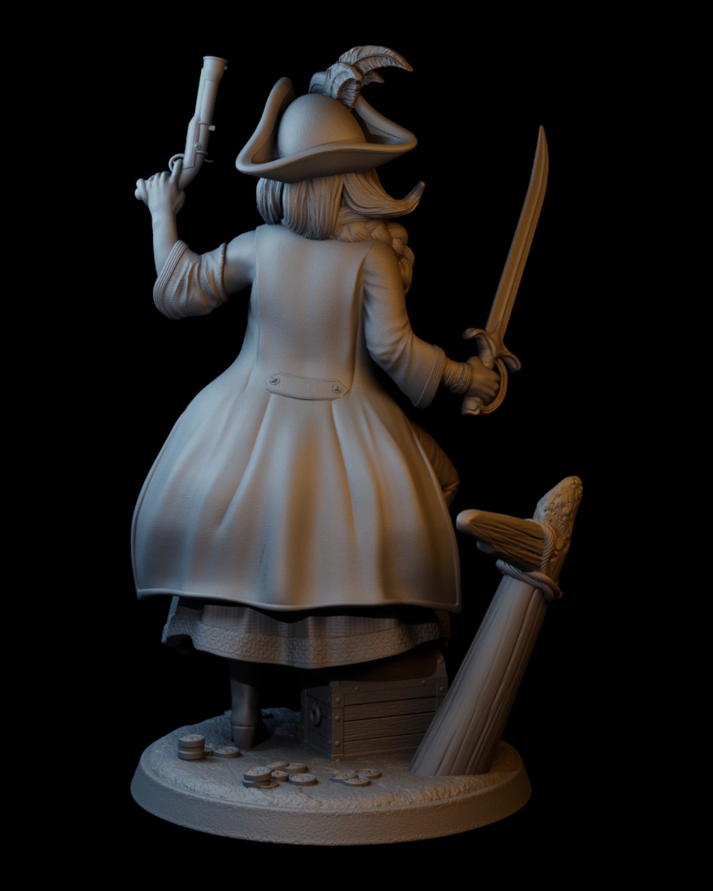 Pirate Captain Aria | 35mm / 75mm | Hold My Miniatures