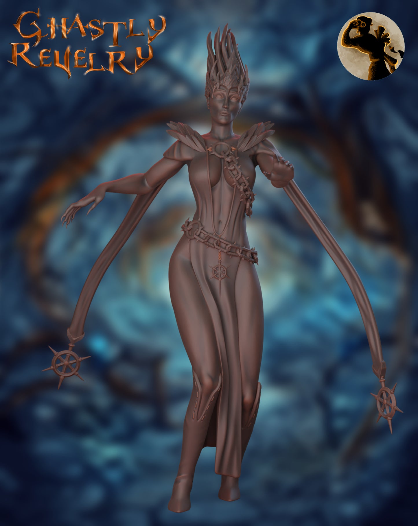 Lucianna the Ghost Queen | 75mm Scale | The Printer's Apprentice