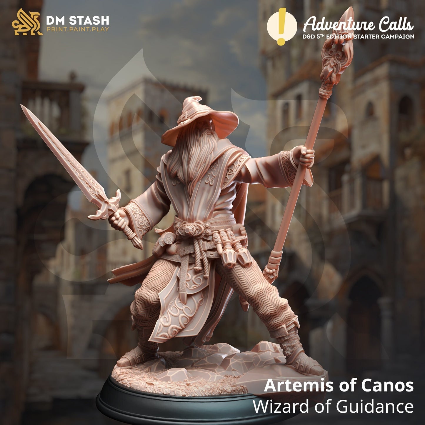 Artemis of Canos - Wizard of Guidance | 32mm / 75mm Scale | DM Stash