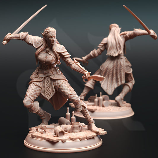 Hali Brookes - Water Elemental Rogue | 32mm / 75mm Scale | DM Stash