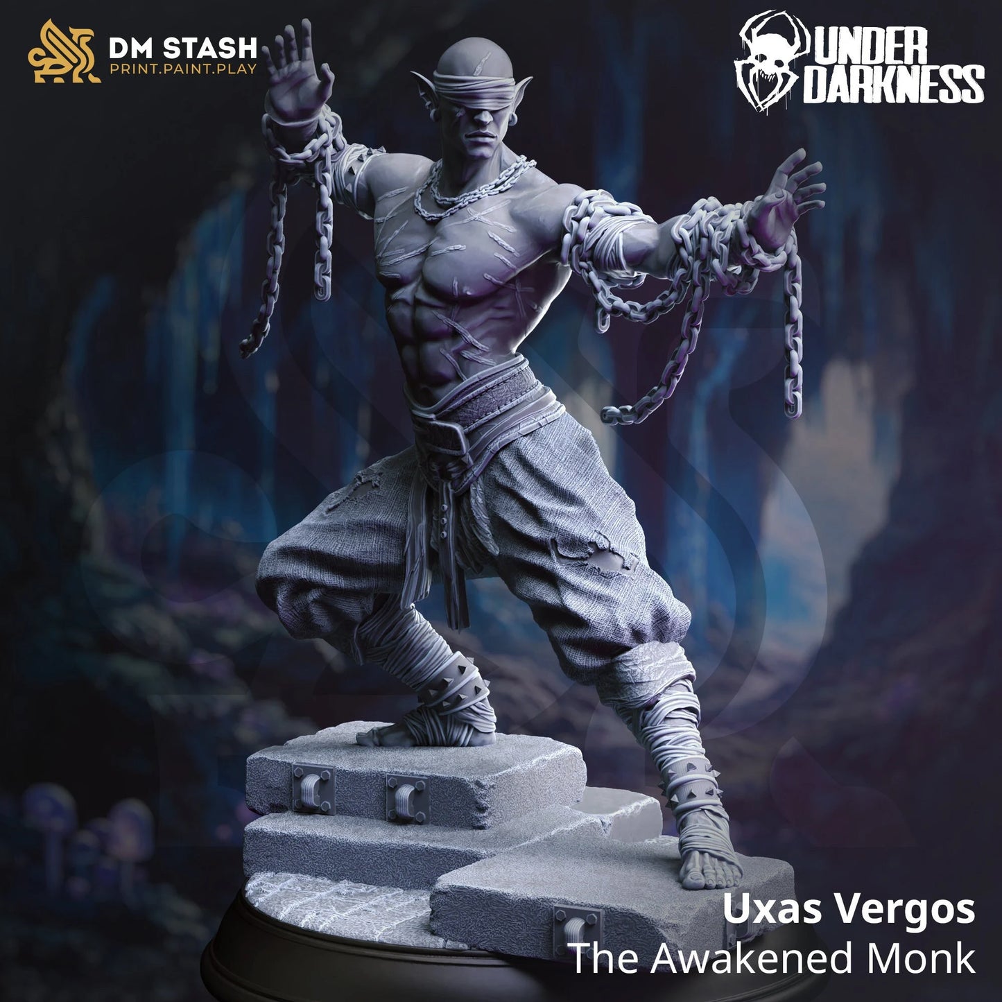 Uxas Vergos - The Awakened Monk | 32mm / 75mm Scale | DM Stash