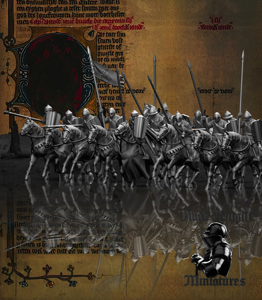 13th Century Mounted Lithuanian Nobles | 28mm Scale | Black Knight Miniatures