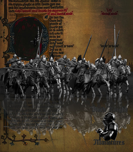 13th Century Mounted Lithuanian Nobles | 28mm Scale | Black Knight Miniatures
