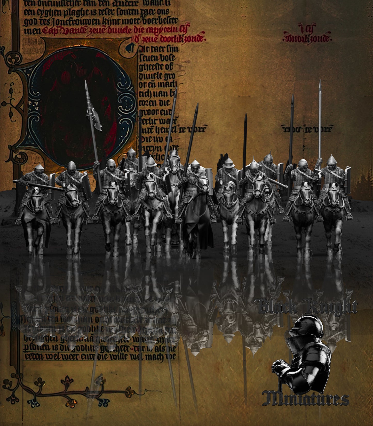 13th Century Mounted Lithuanian Nobles | 28mm Scale | Black Knight Miniatures