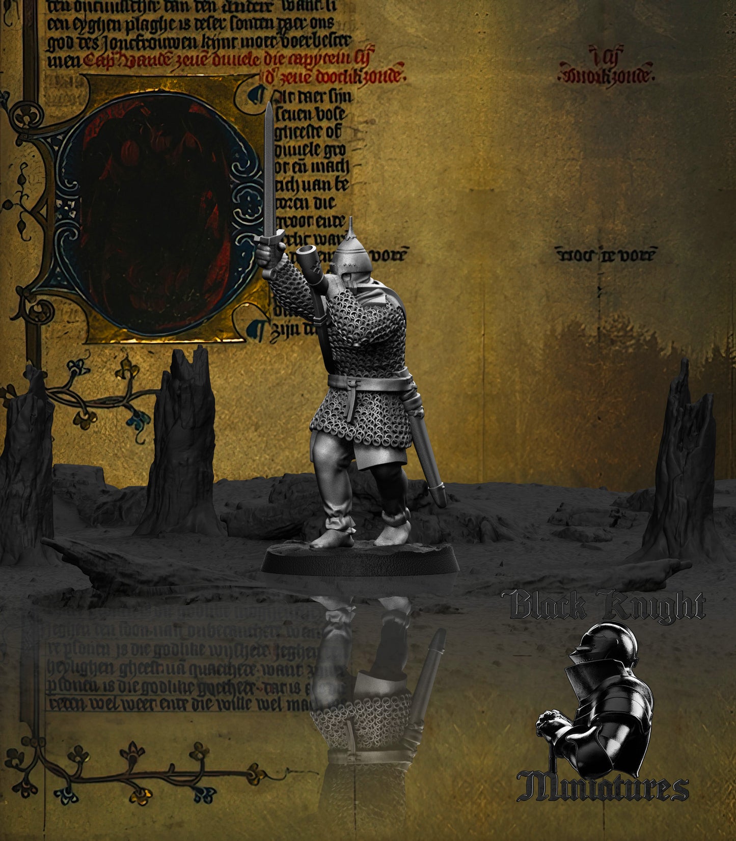 13th Century Lithuanian Warriors Command Group | 28mm Scale | Black Knight Miniatures