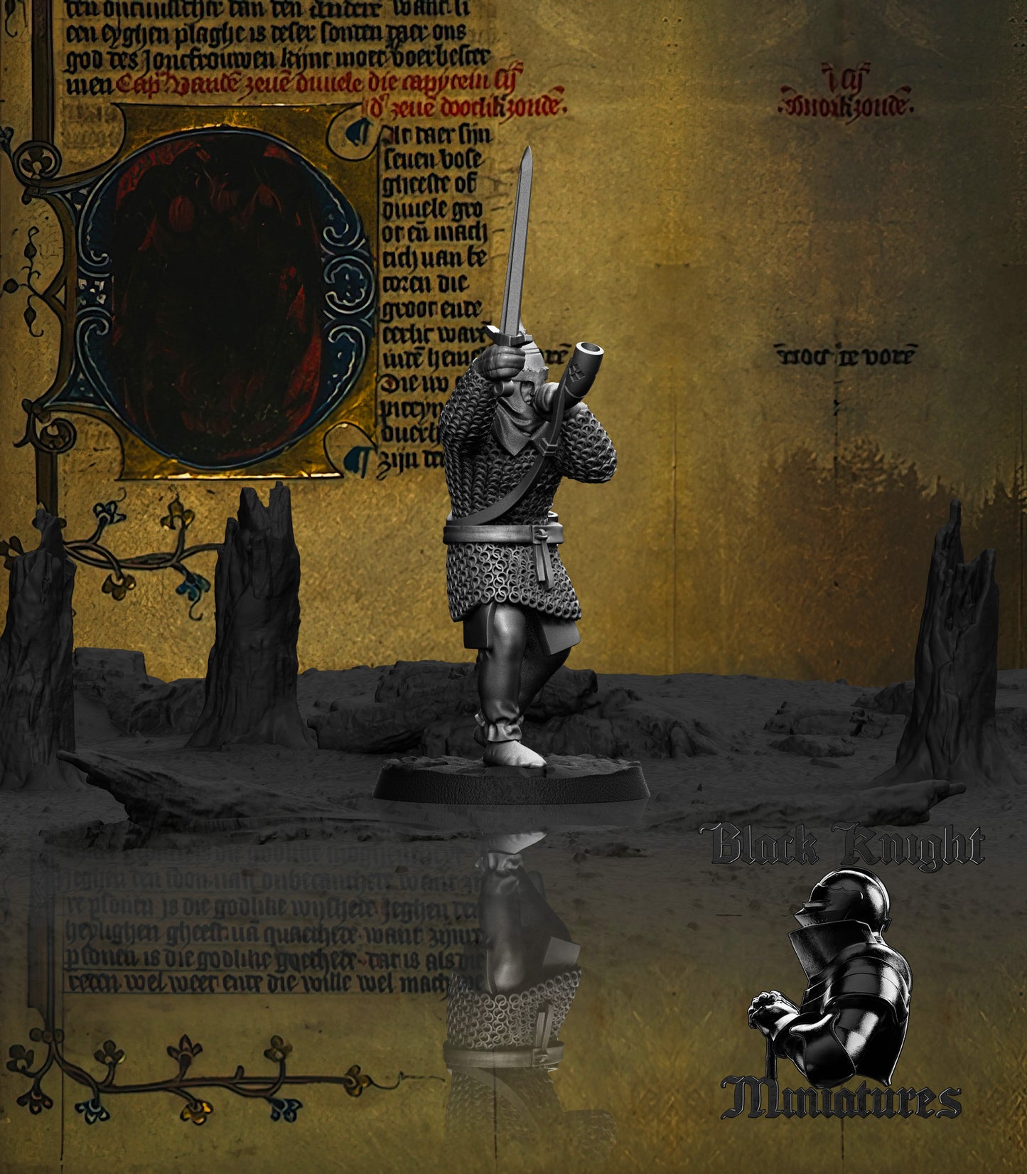 13th Century Lithuanian Warriors Command Group | 28mm Scale | Black Knight Miniatures