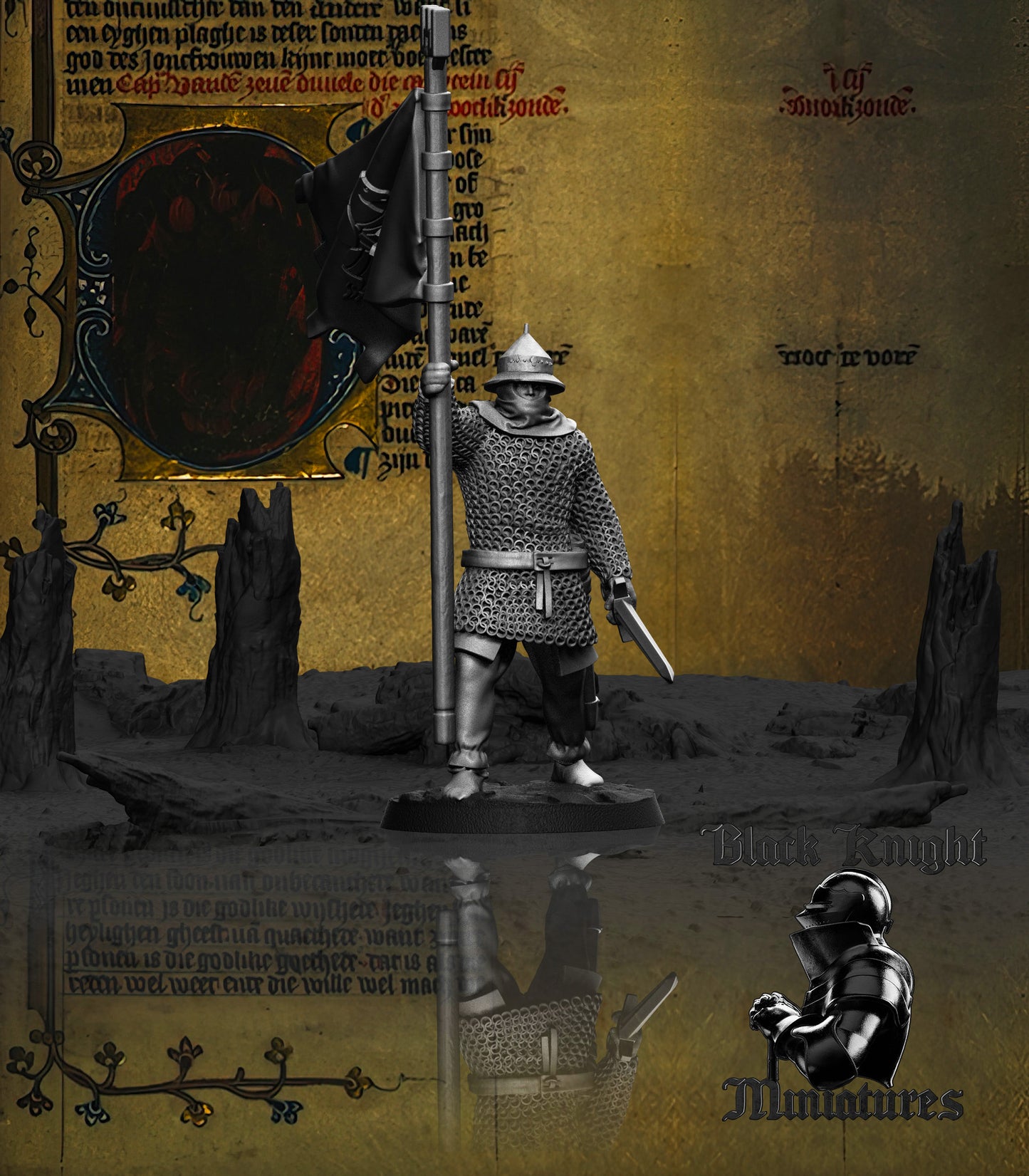 13th Century Lithuanian Warriors Command Group | 28mm Scale | Black Knight Miniatures