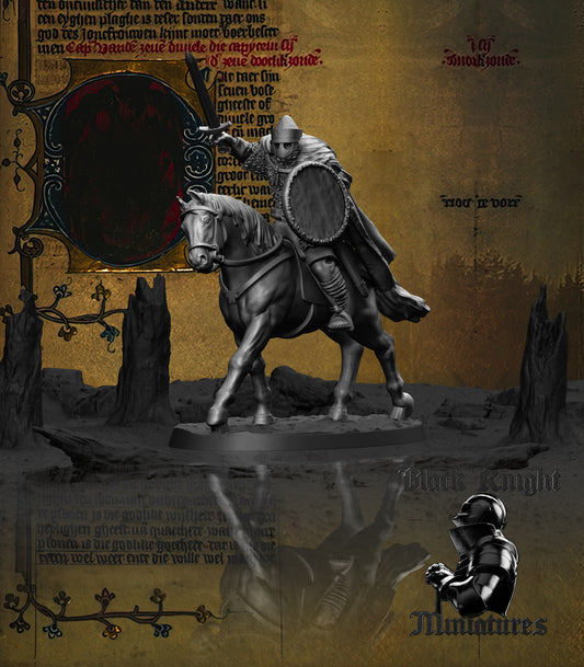 13th Century Prussian Cavalry Command Group | 28mm Scale | Black Knight Miniatures