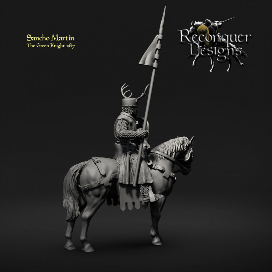 Sancho Martin, The Green Knight 1187 - Mounted | 28mm Scale | Reconquer Designs